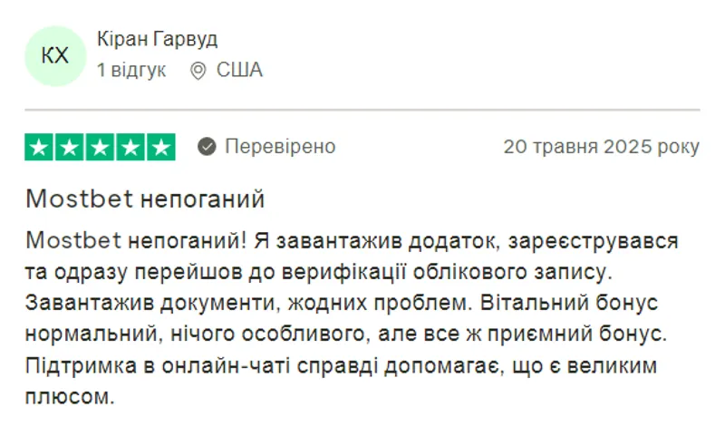 Позитивна оцінка процедури верифікації в МостБет